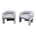 1980s Postmodern Tripod Lounge Chairs by Vladimir Kagan, a Pair
