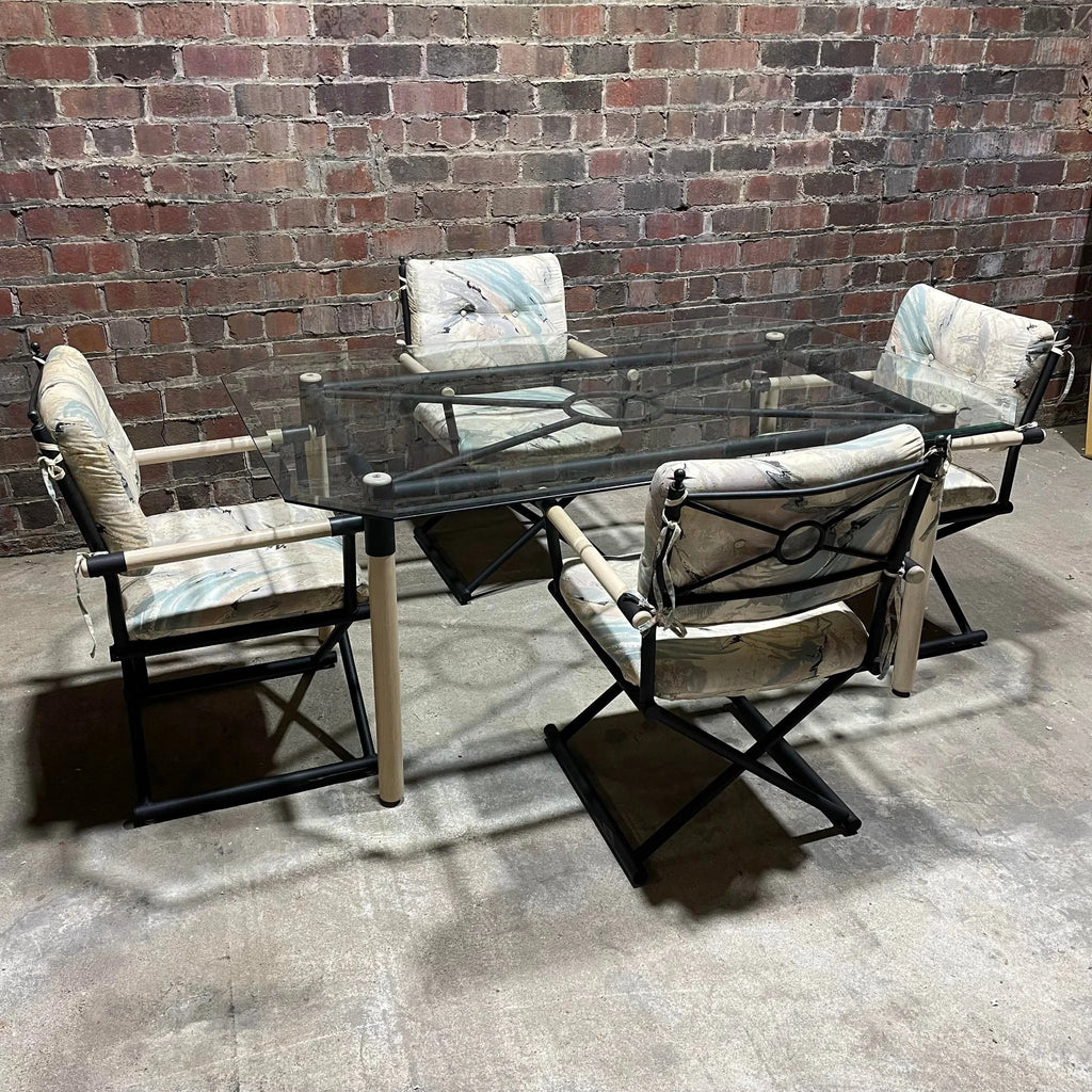 1980s Vintage Dining Set in the Style Cleo Baldon - 5 Pieces