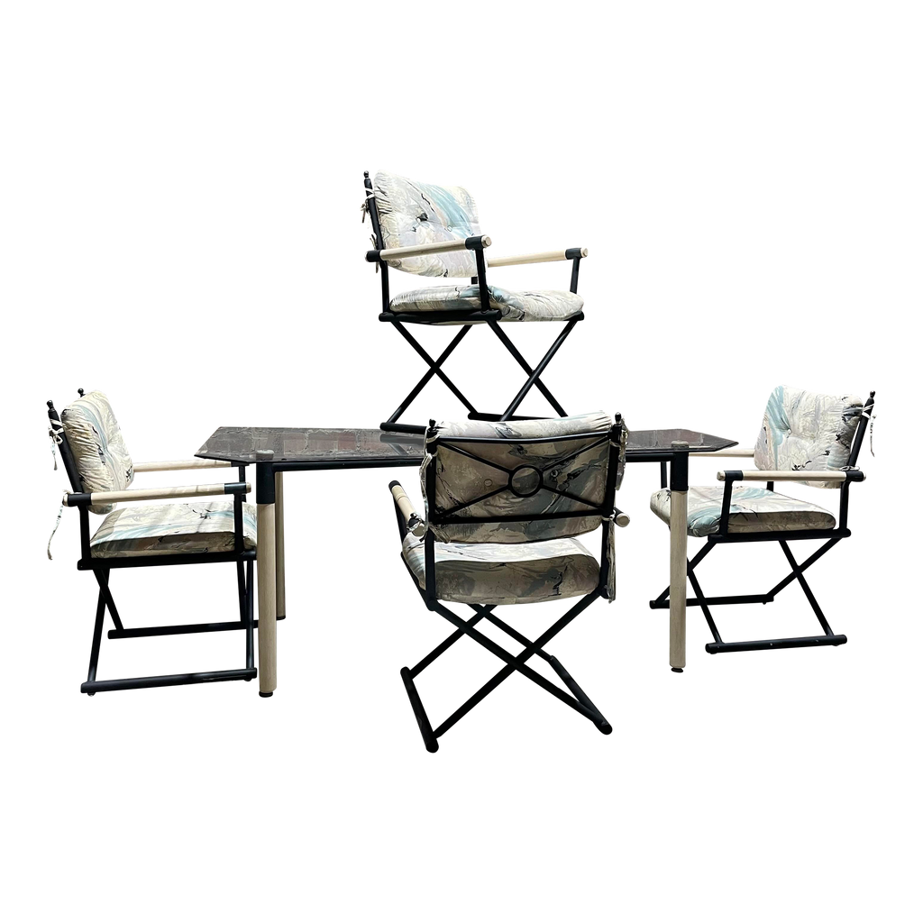 1980s Vintage Dining Set in the Style Cleo Baldon - 5 Pieces
