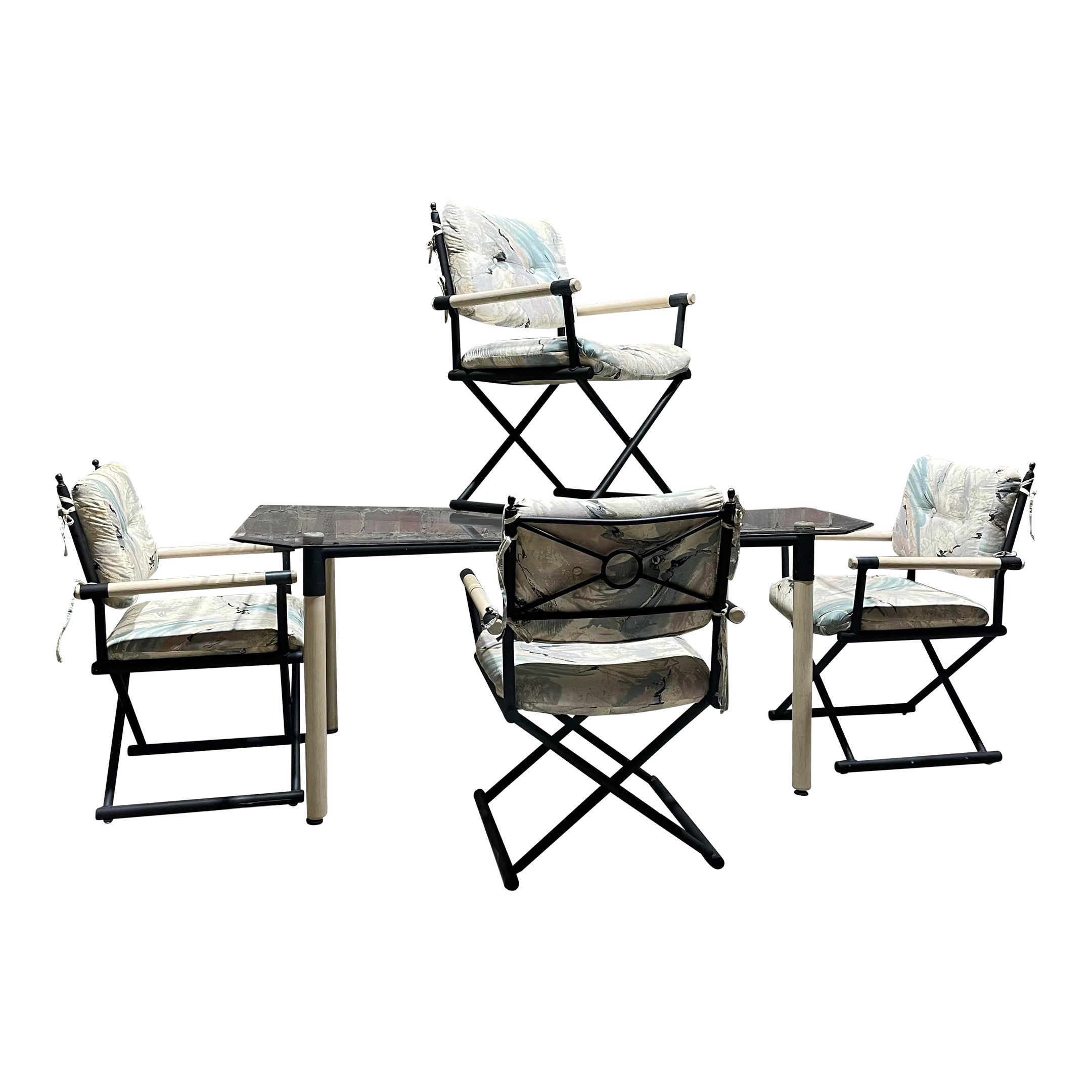1980s Vintage Dining Set in the Style Cleo Baldon - 5 Pieces