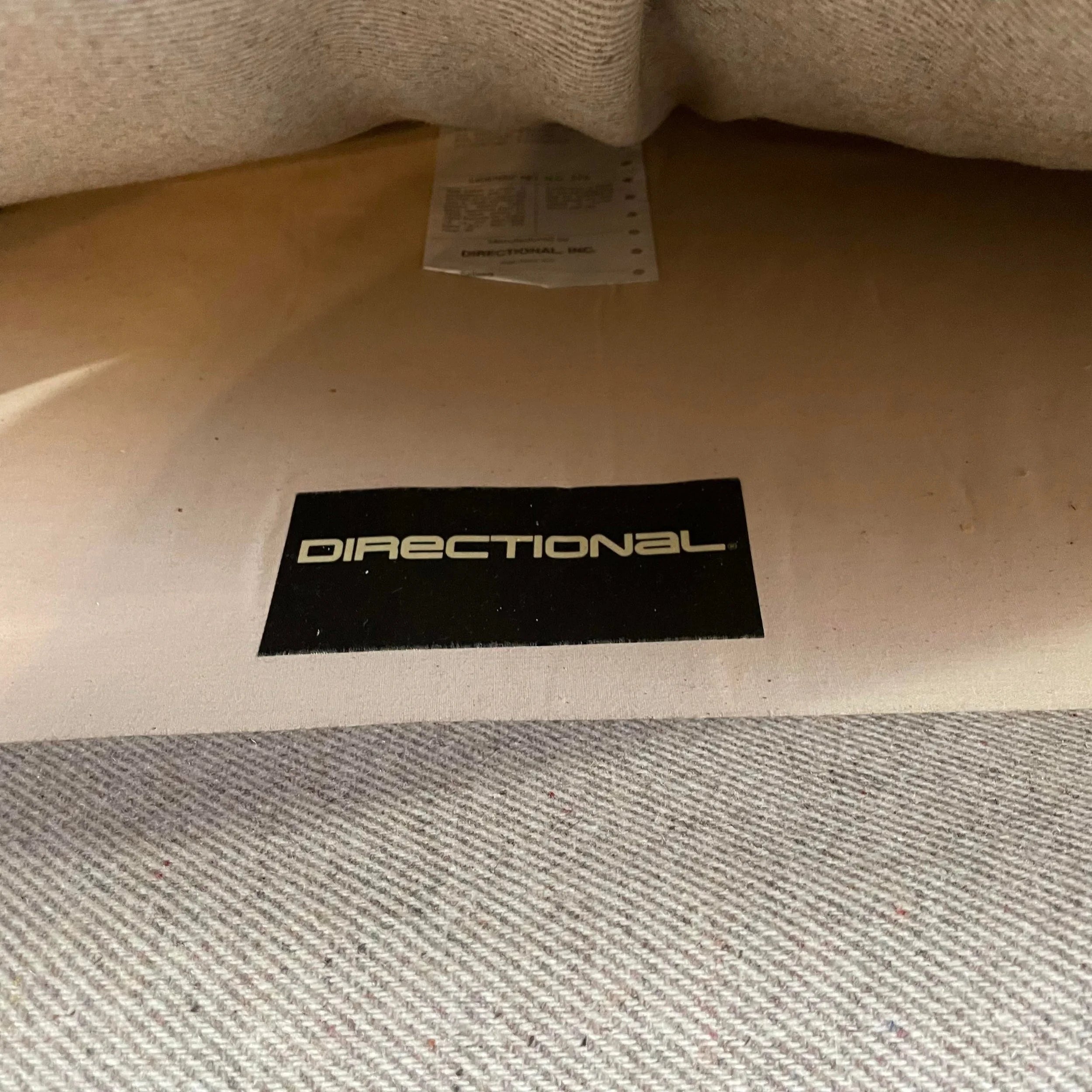 1980s Directional Lounge Chairs With Ottomans