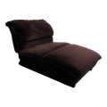1980s Vladimir Kagan for Preview Furniture Black and Red Stripe Chaise