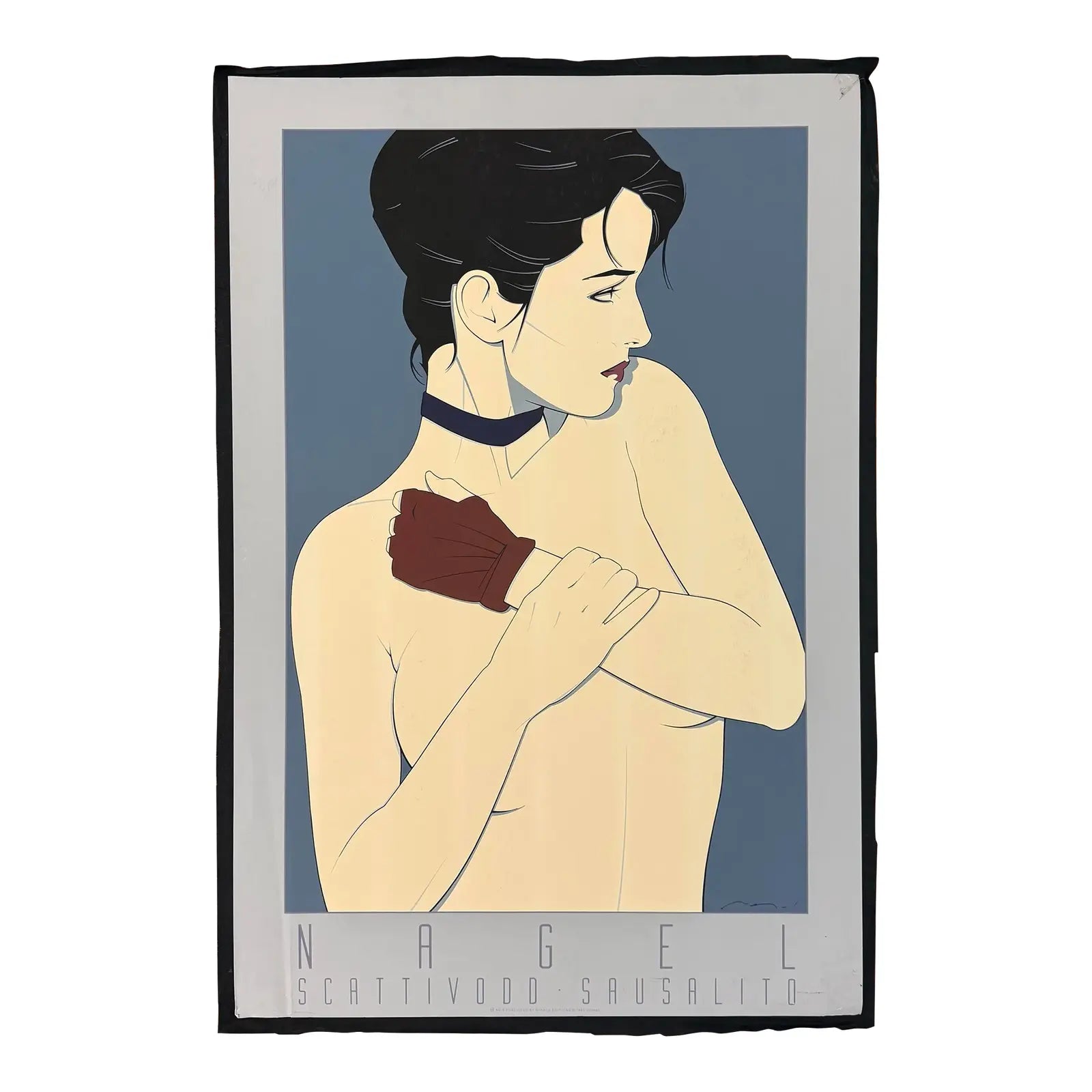 1985 Patrick Nagel "Commemorative #6" Serigraph Print