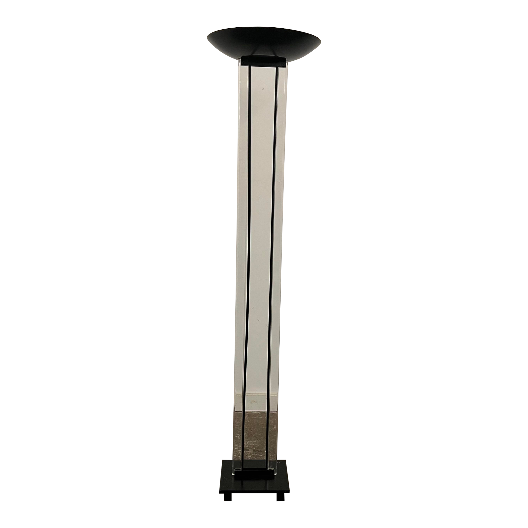 1986 Fredrick Raymond Lucite and Black Floor Lamp