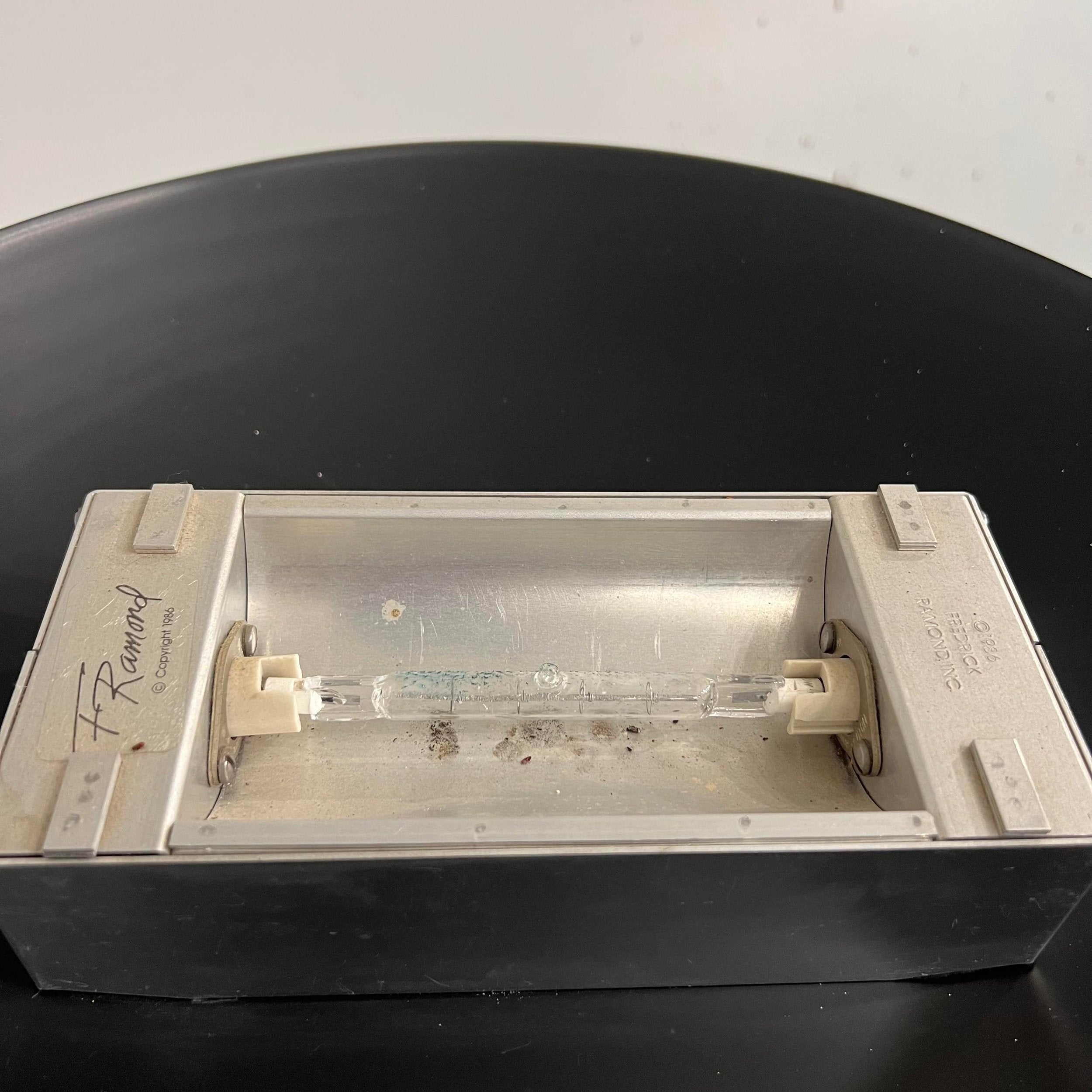 1986 Fredrick Raymond Lucite and Black Floor Lamp