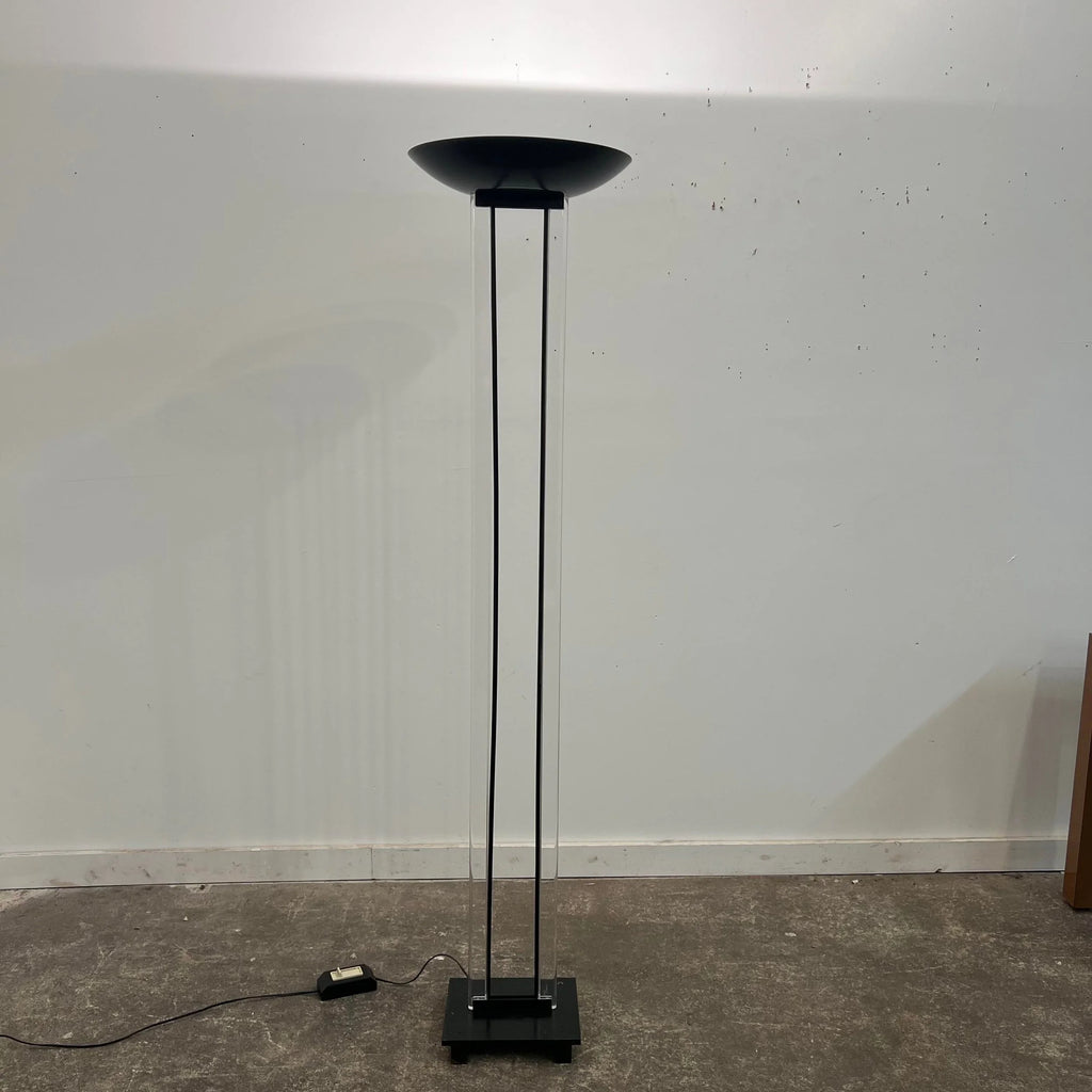 1986 Fredrick Raymond Lucite and Black Floor Lamp