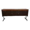 Peerless Steel Equipment Co. Walnut and Steel Credenza