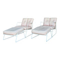 Very Rare Salterini Pair of Lounge Chairs and Ottomans