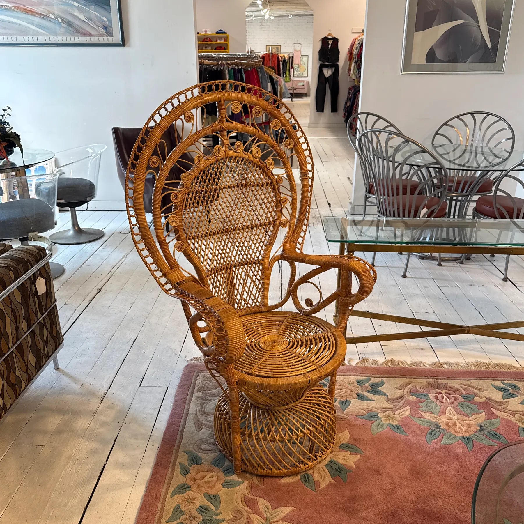 Vintage Rattan Peacock Chair