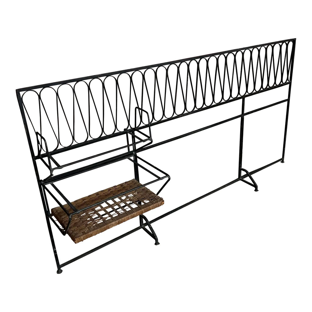 Maurizio Tempestini for Salterini Iron Headboard With Shelves.