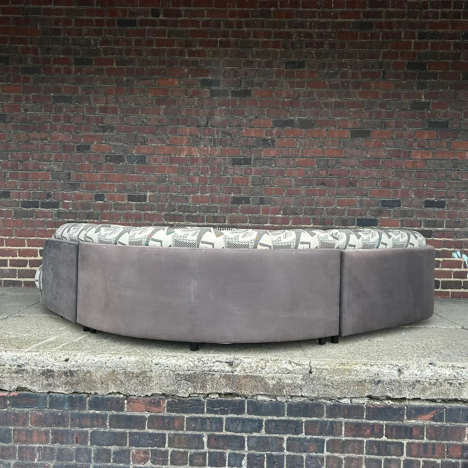 3 Piece Kagan Style Curved Sofa