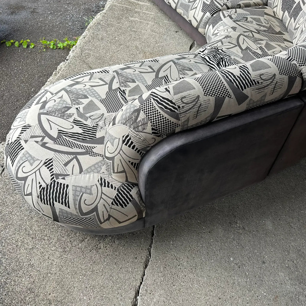 3 Piece Kagan Style Curved Sofa