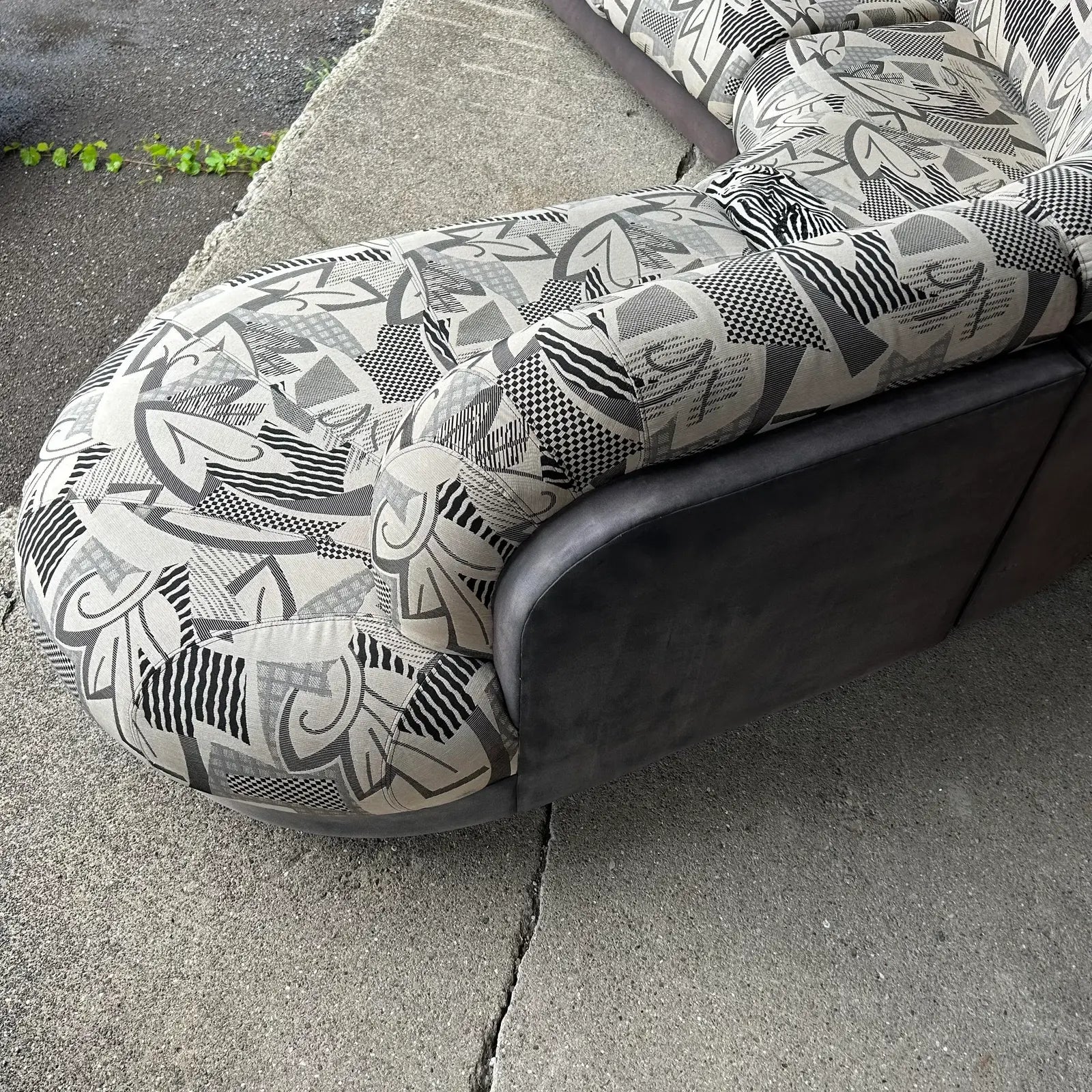 3 Piece Kagan Style Curved Sofa