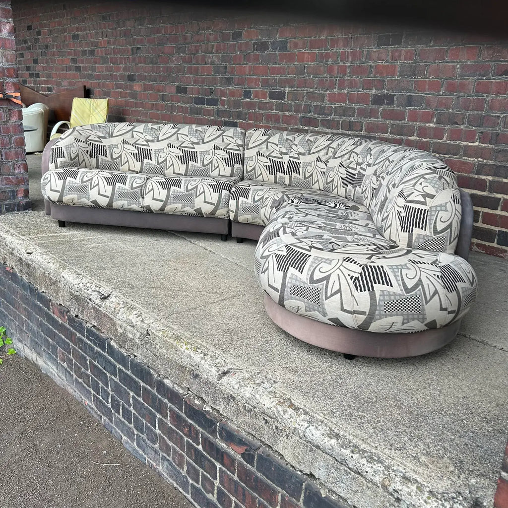 3 Piece Kagan Style Curved Sofa