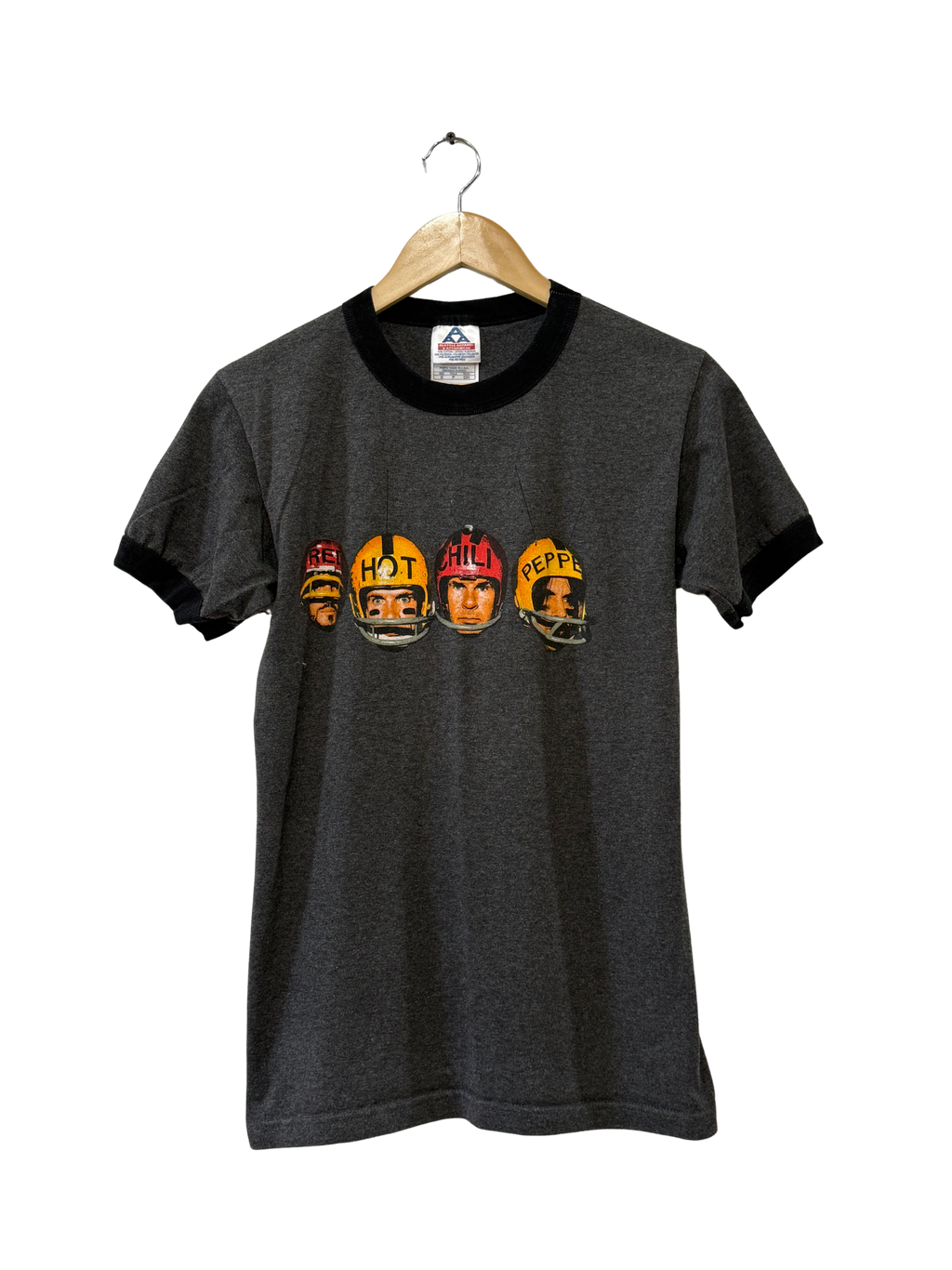 Y2K Red Hot Vintage Chili Peppers Stadium Arcadium Gray Ringer Tee- Small - J 947