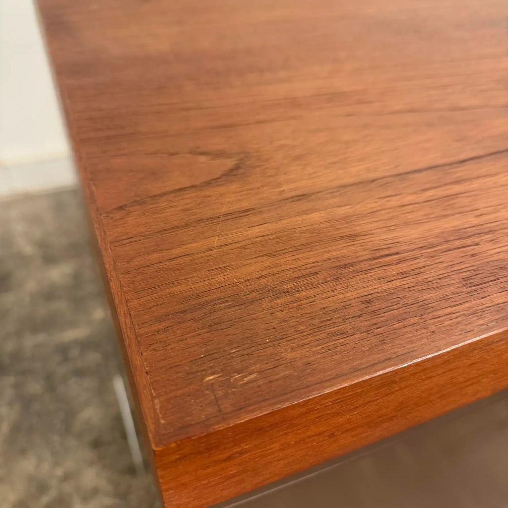 Peerless Steel Equipment Co. Walnut and Steel Credenza