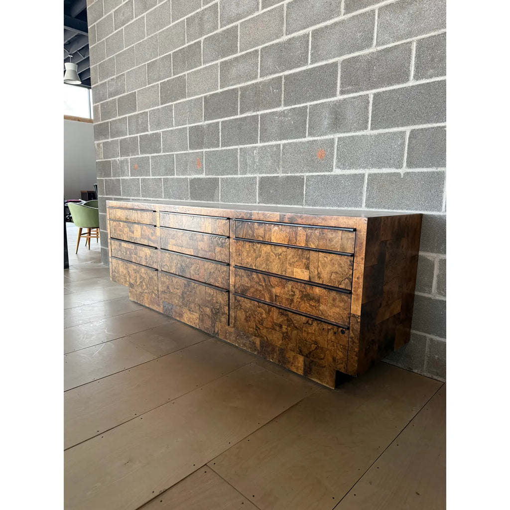 Paul Evans Patchwork Dark Burl Credenza / Dresser