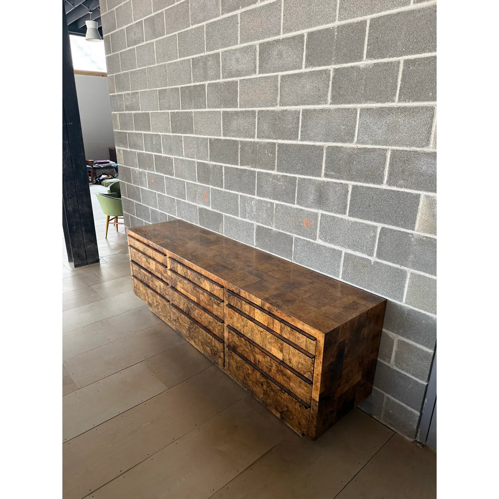 Paul Evans Patchwork Dark Burl Credenza / Dresser