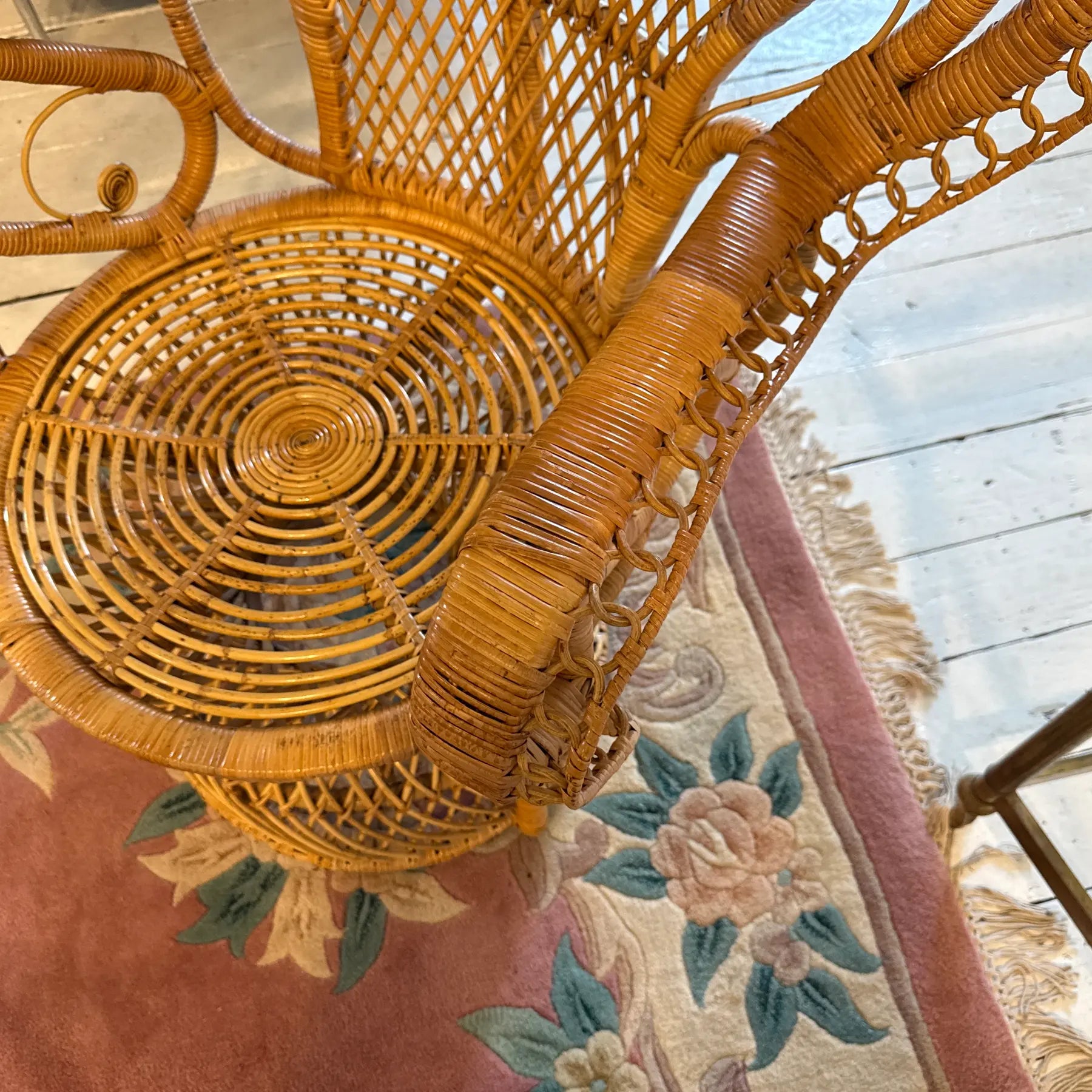 Vintage Rattan Peacock Chair
