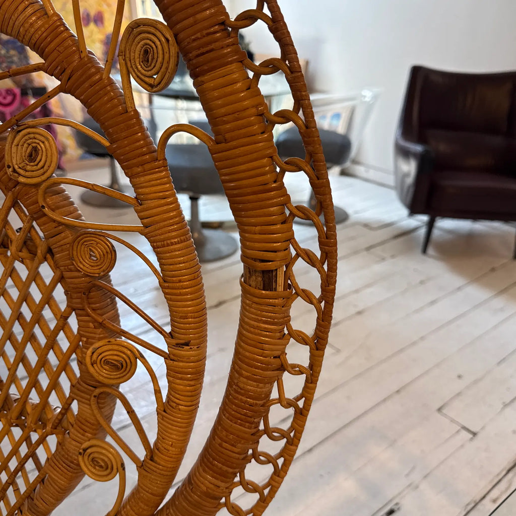 Vintage Rattan Peacock Chair