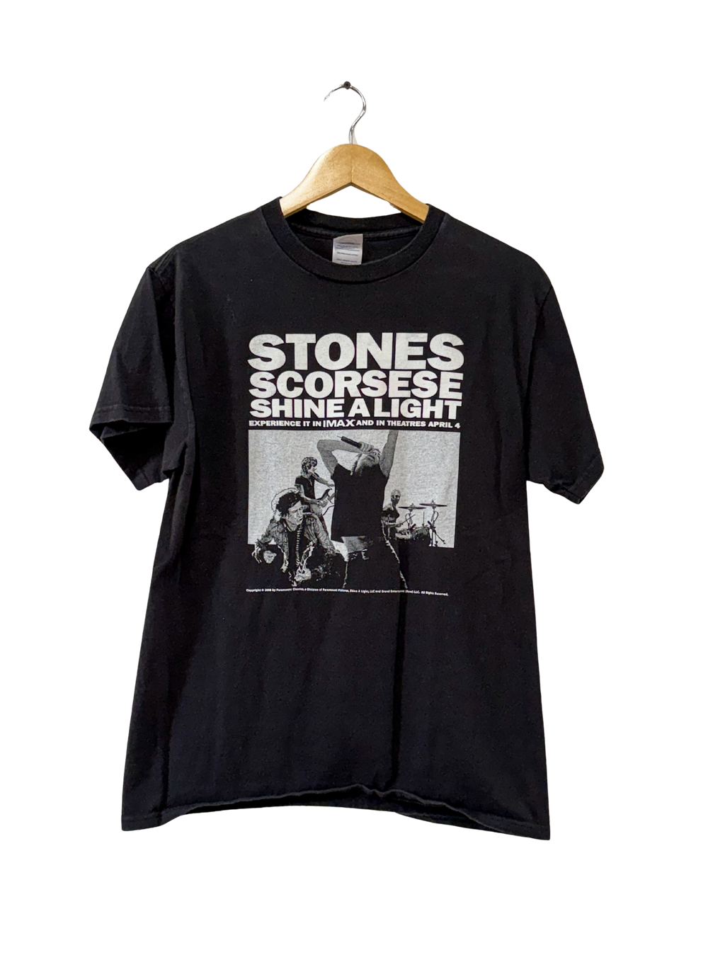 2008 Stones Scorsese Shine a Light Concert Film Promotional Tee Medium - J 1084