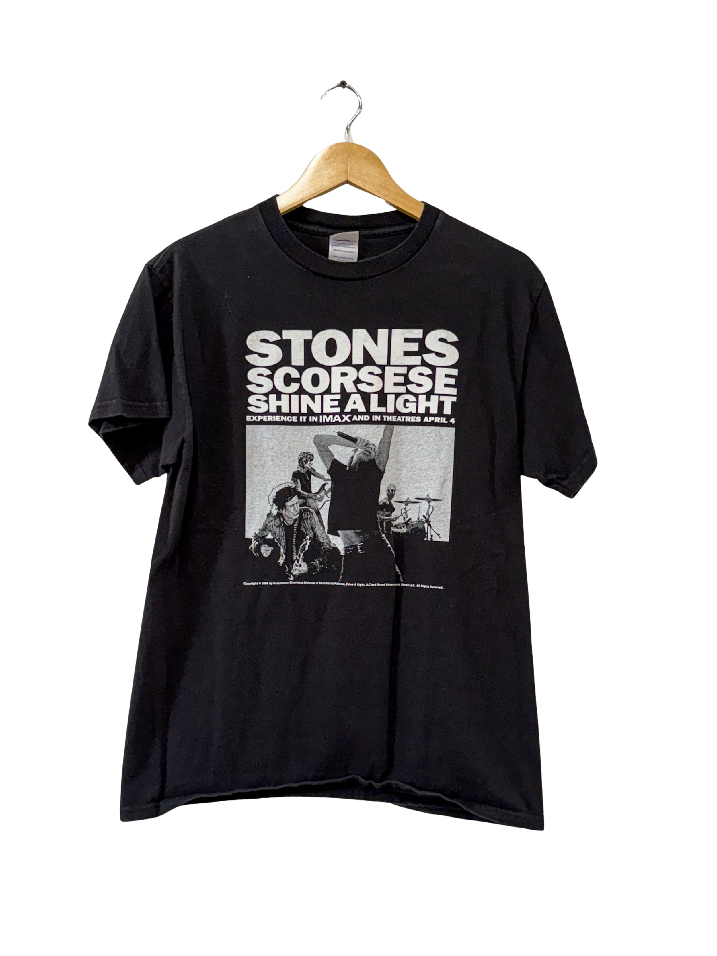 2008 Stones Scorsese Shine a Light Concert Film Promotional Tee Medium - J 1084