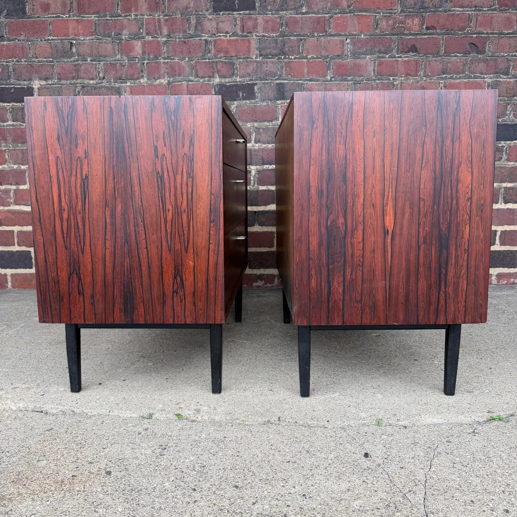 Pair of Jack Cartwright for Founders Rosewood Three Drawer Chests