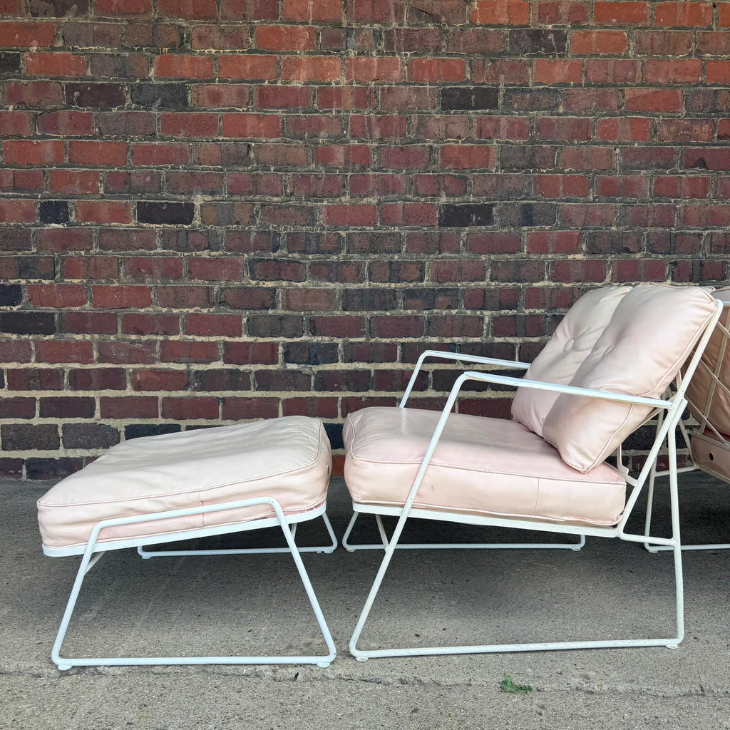 Very Rare Salterini Pair of Lounge Chairs and Ottomans