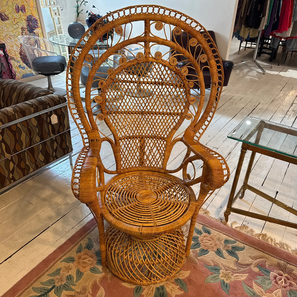 Vintage Rattan Peacock Chair