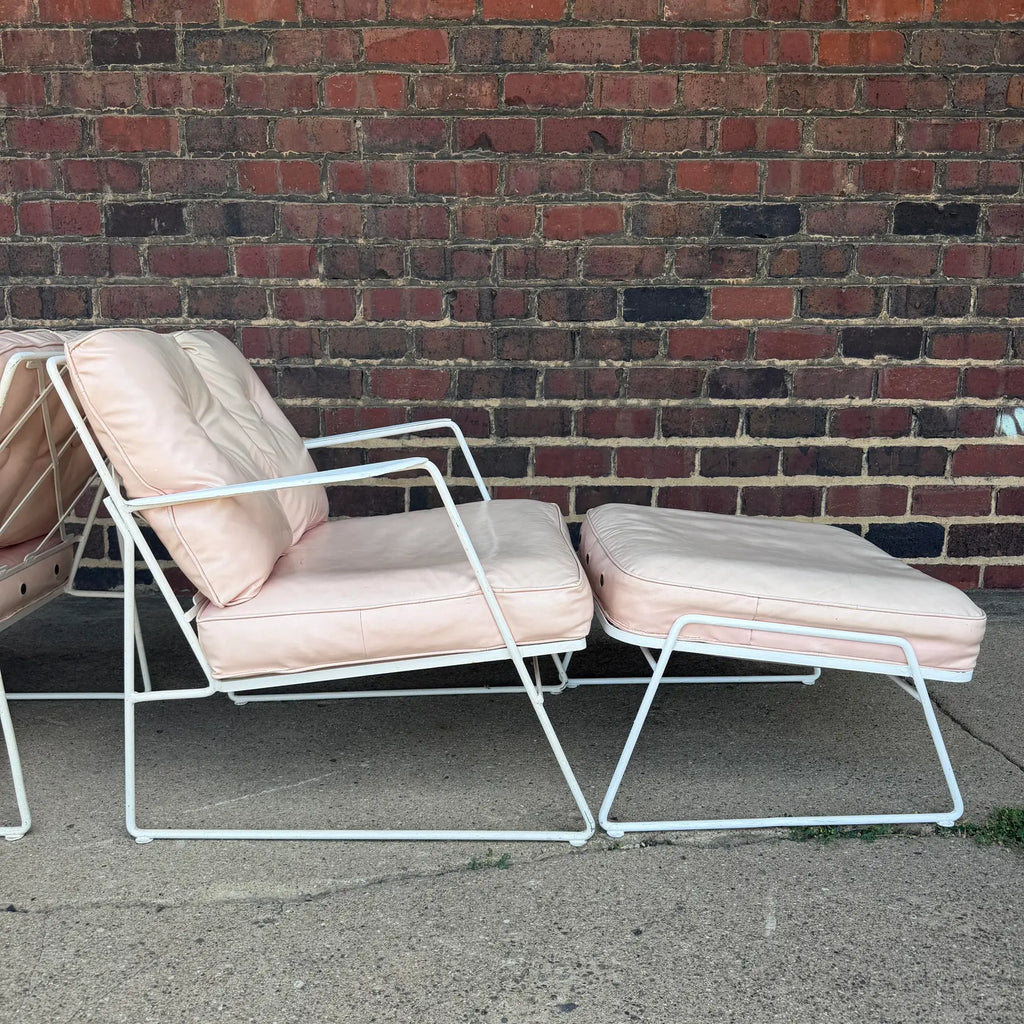 Very Rare Salterini Pair of Lounge Chairs and Ottomans
