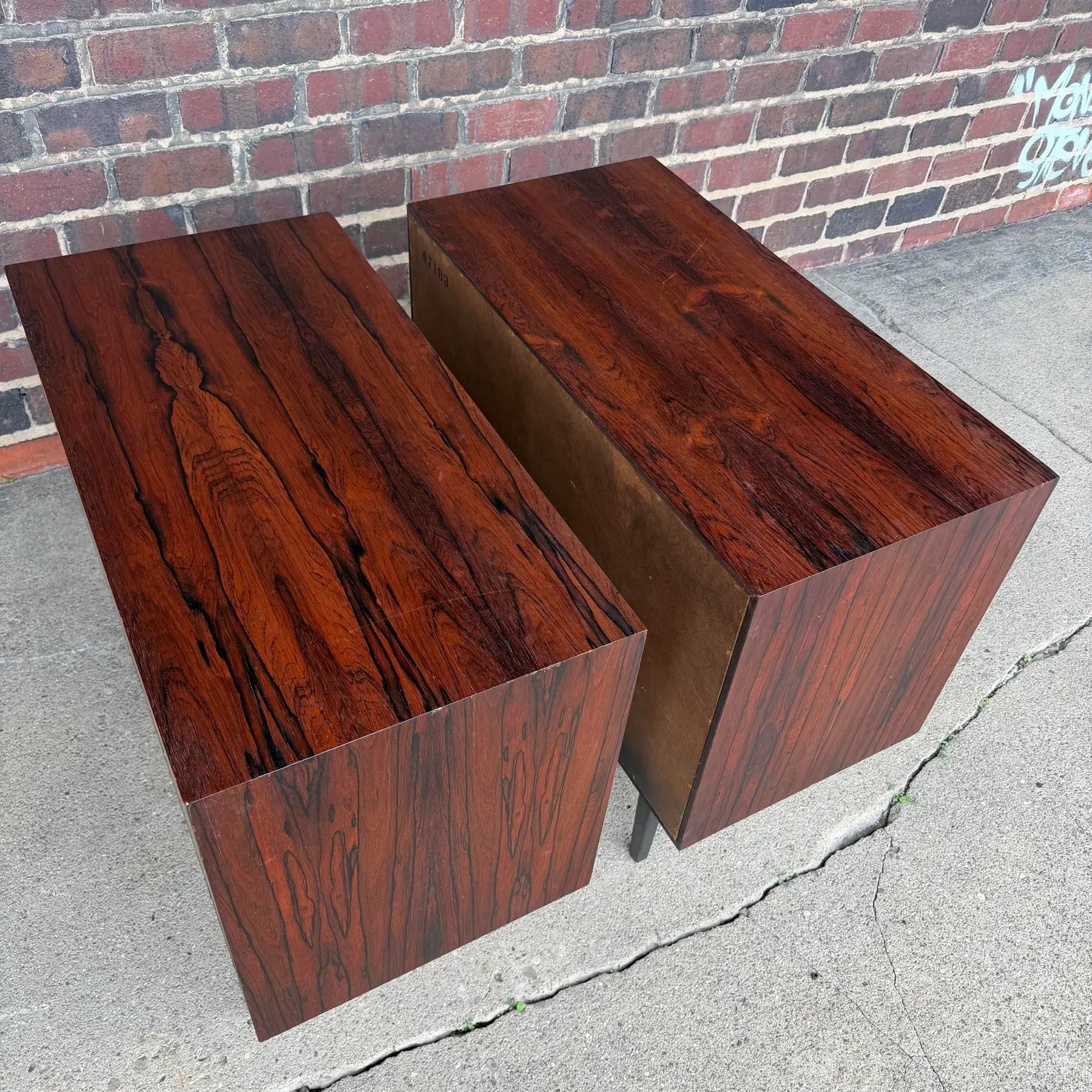 Pair of Jack Cartwright for Founders Rosewood Three Drawer Chests