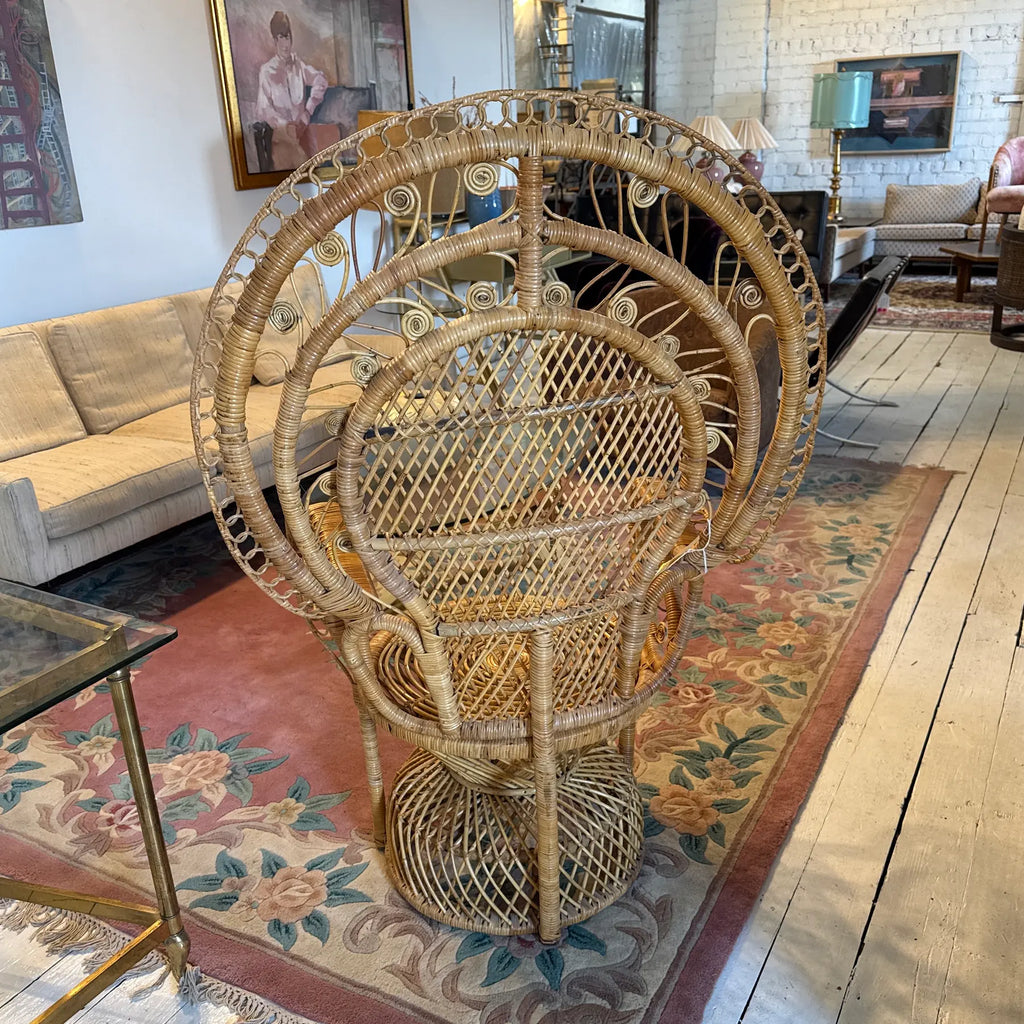 Vintage Rattan Peacock Chair