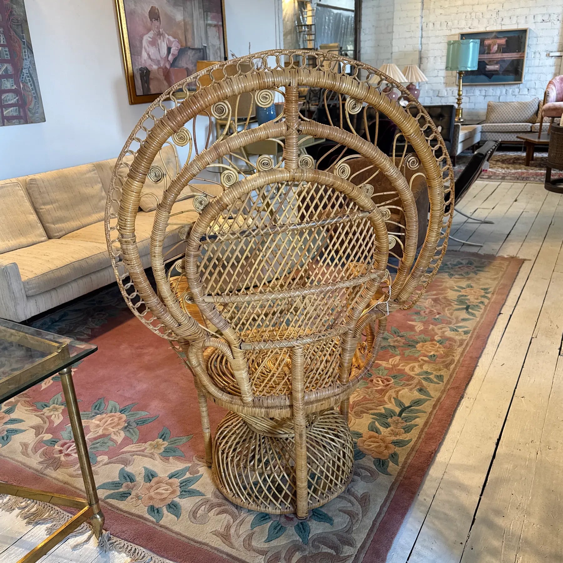 Vintage Rattan Peacock Chair