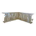 1980s Custom Lucite Sculptural Foliage L Shape Bar
