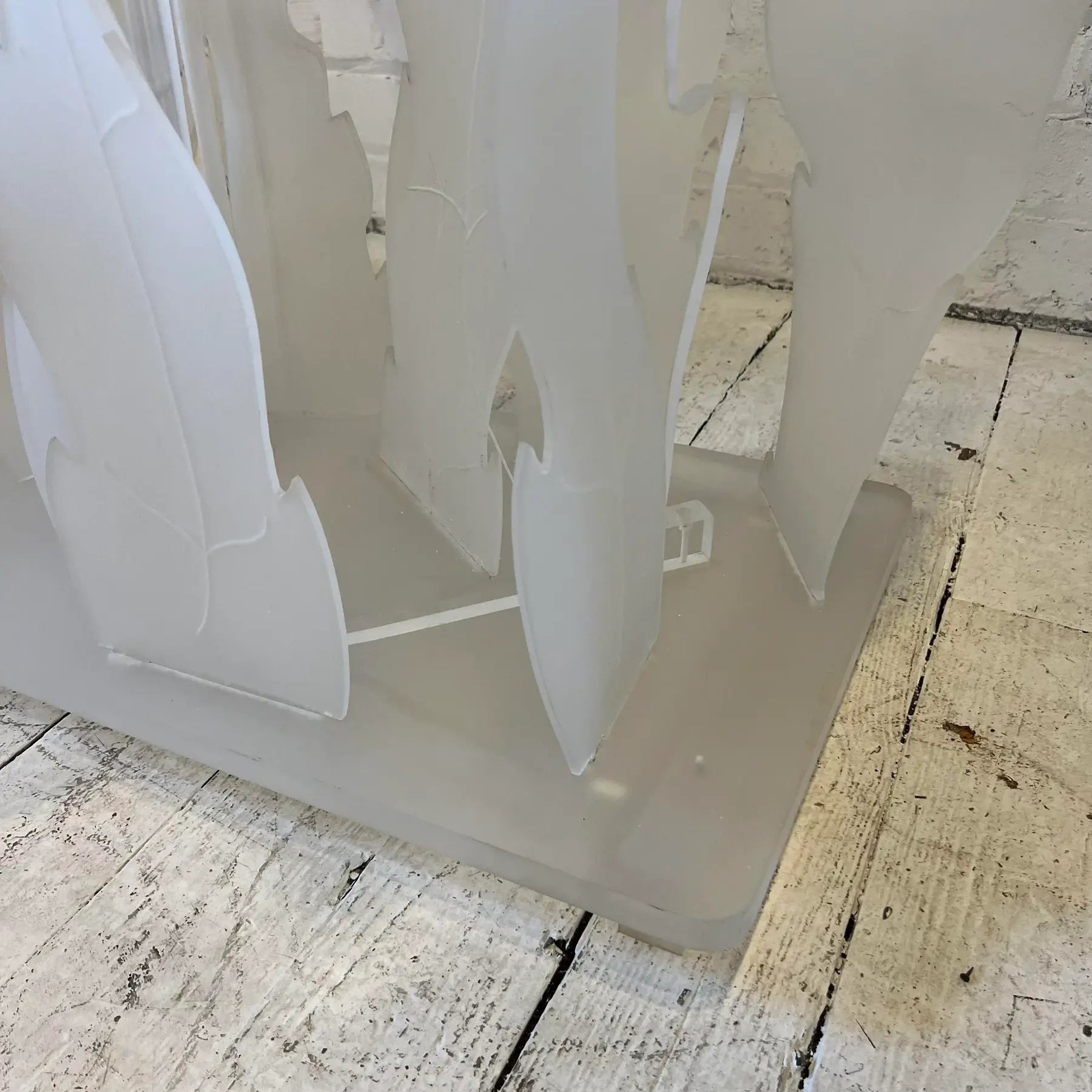 1980s Custom Lucite Sculptural Foliage L Shape Bar