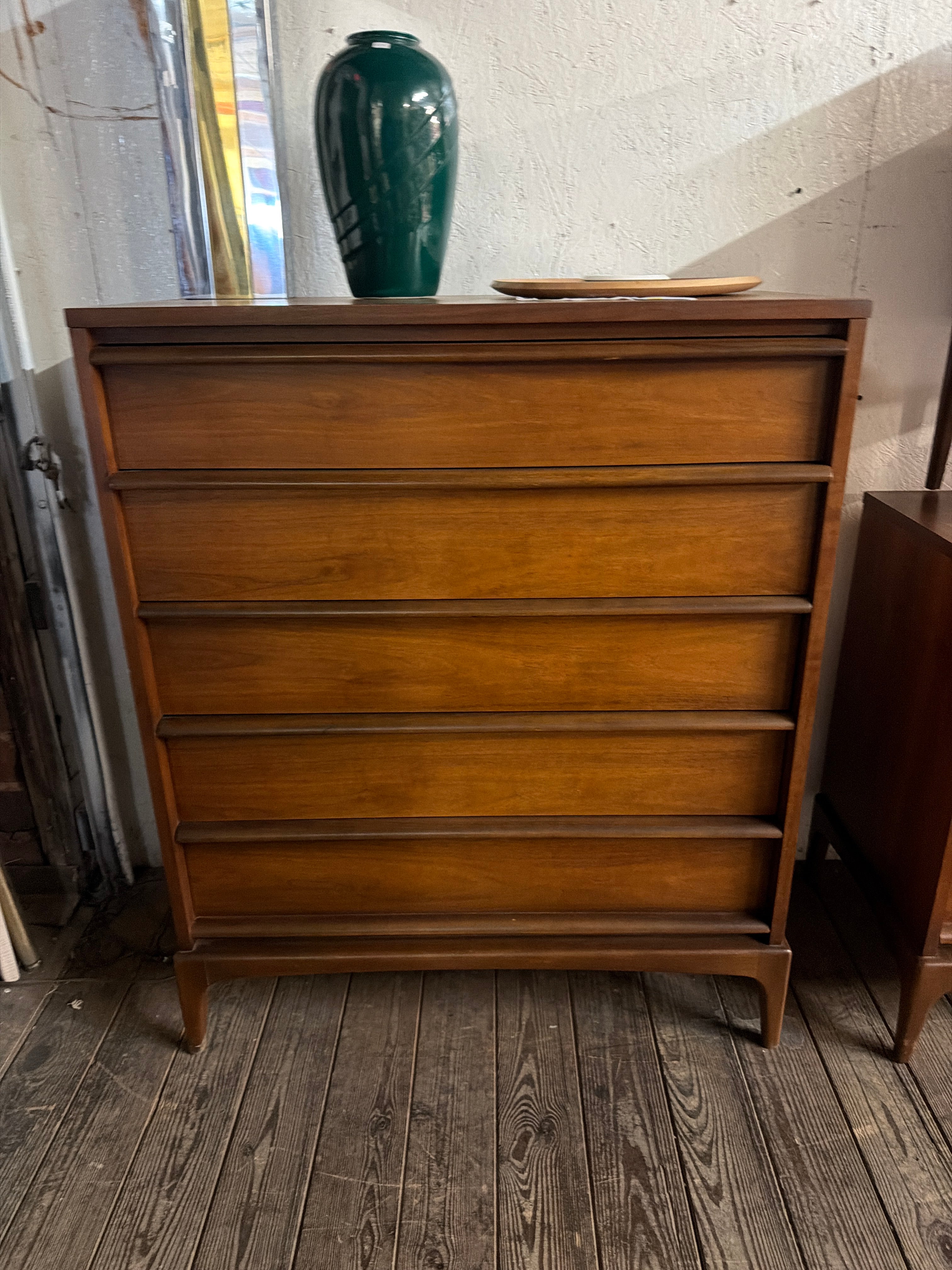 Lane Rhythm Walnut Chest of Drawers Mid Century Modern