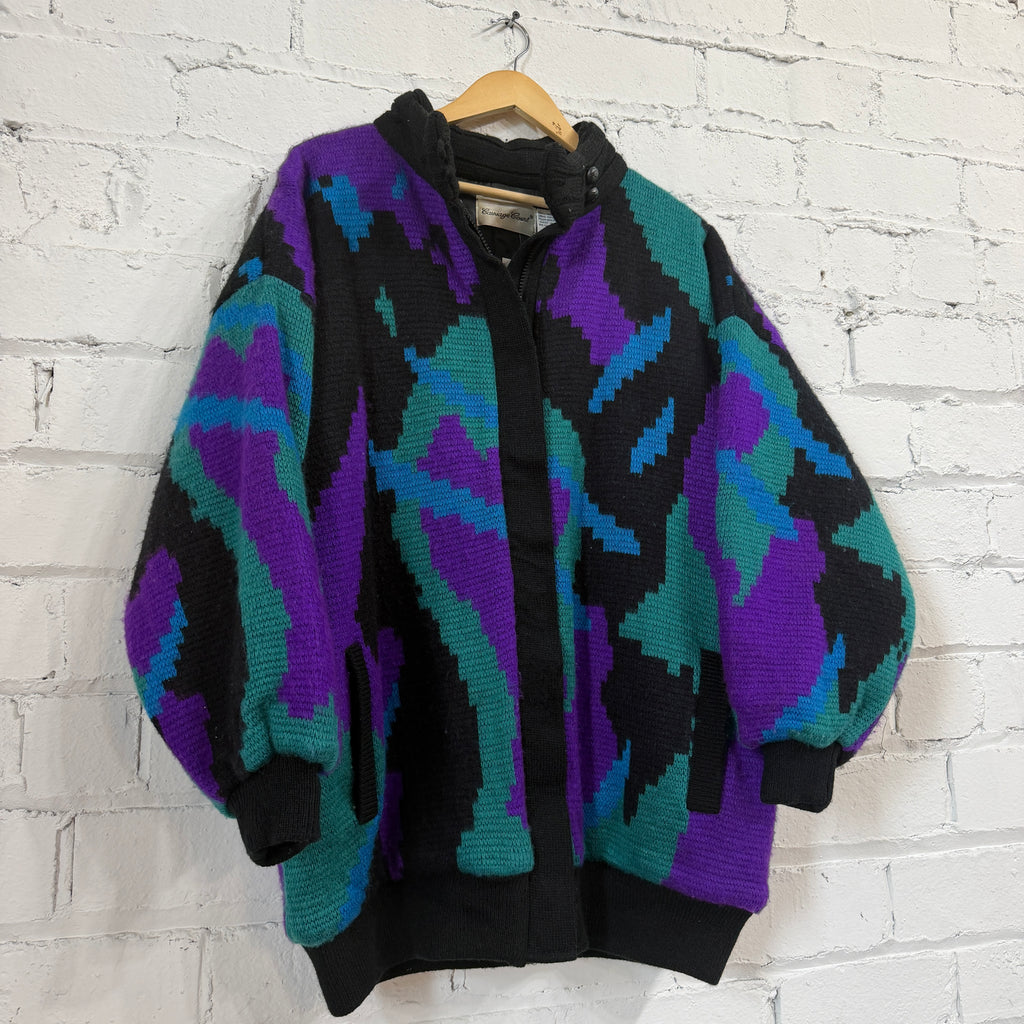 1980’s Jewel Tone Knit Coat