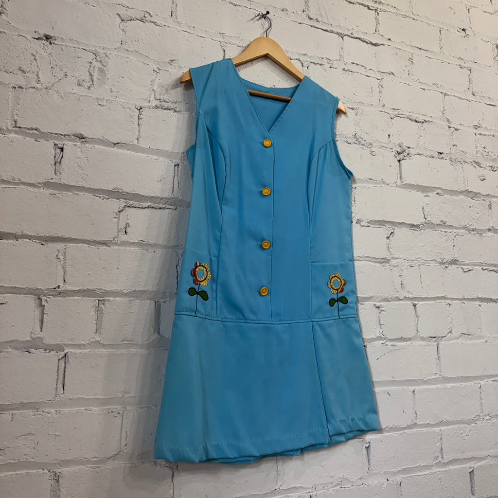 Blue Flower Playsuit Size L