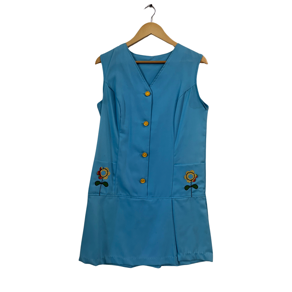 Blue Flower Playsuit Size L
