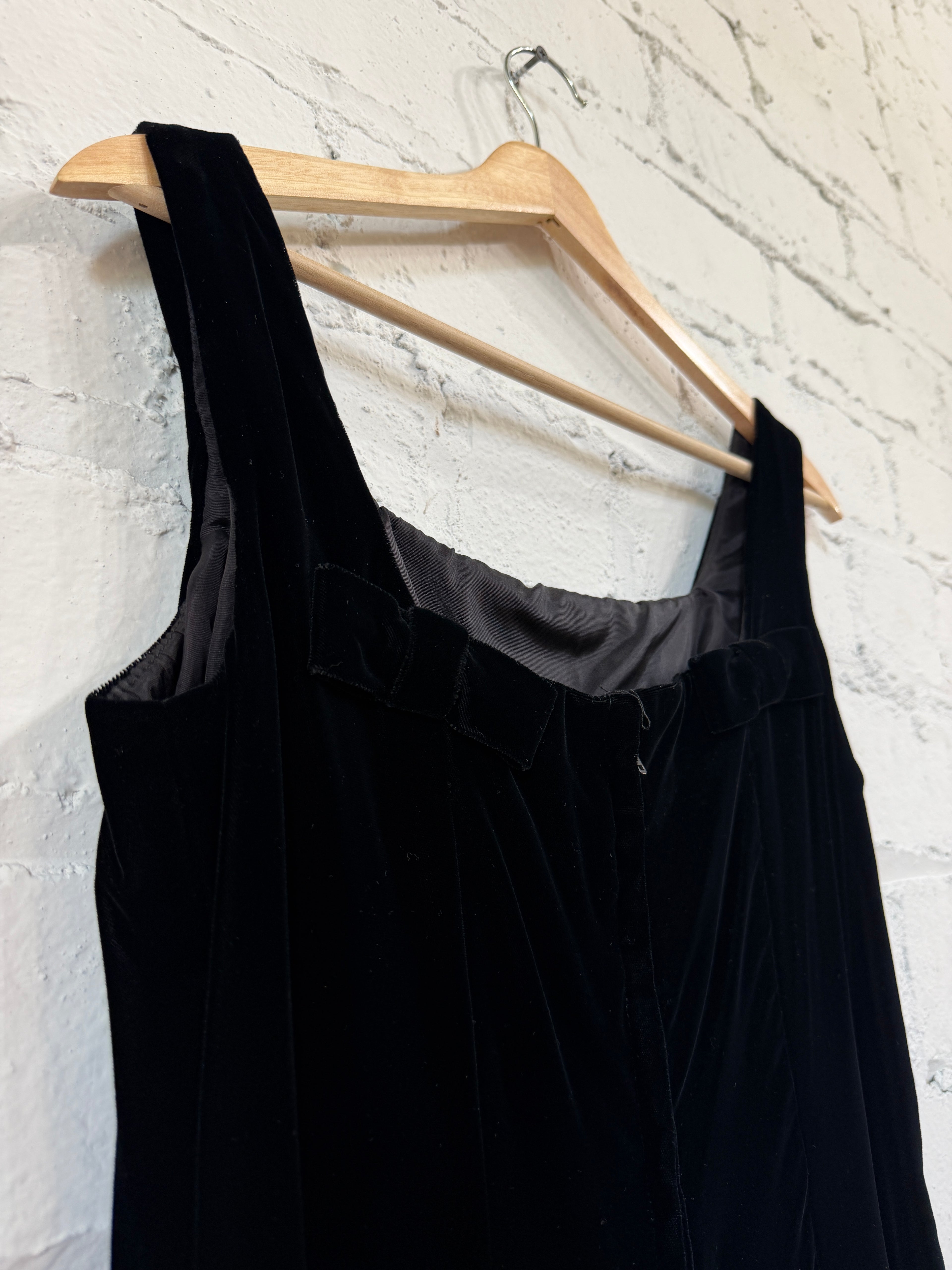 Rhinestoned Velvet little black dress