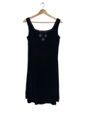 Rhinestoned Velvet little black dress