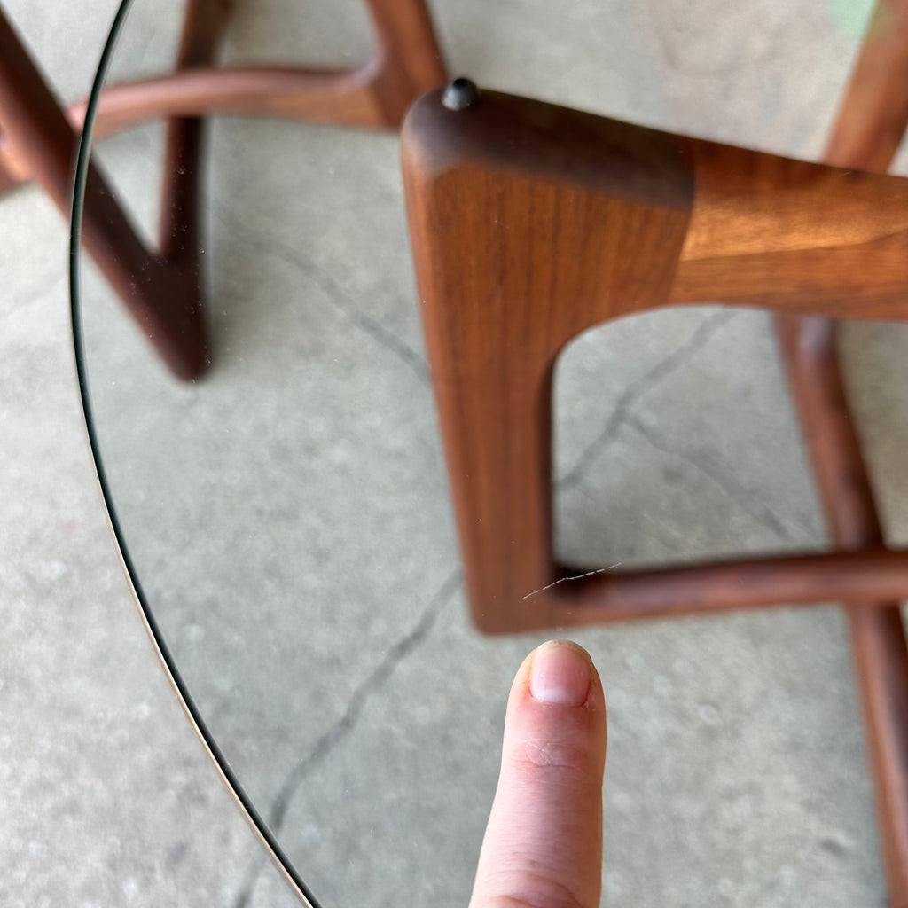 Pair of Adrian Pearsall Walnut and Glass Side Tables