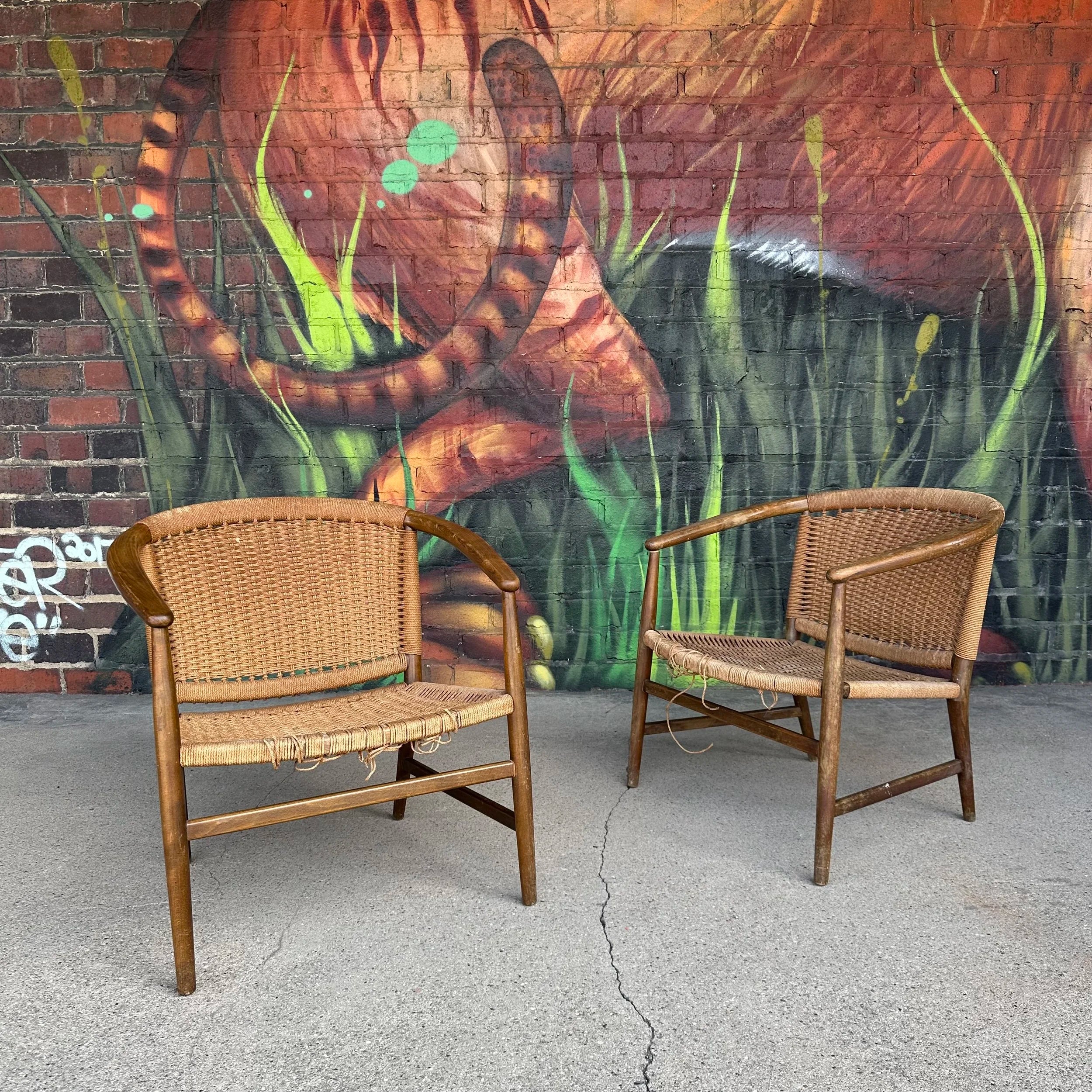 Pair of Illum Wikkelsø Danish Modern Accent Chairs