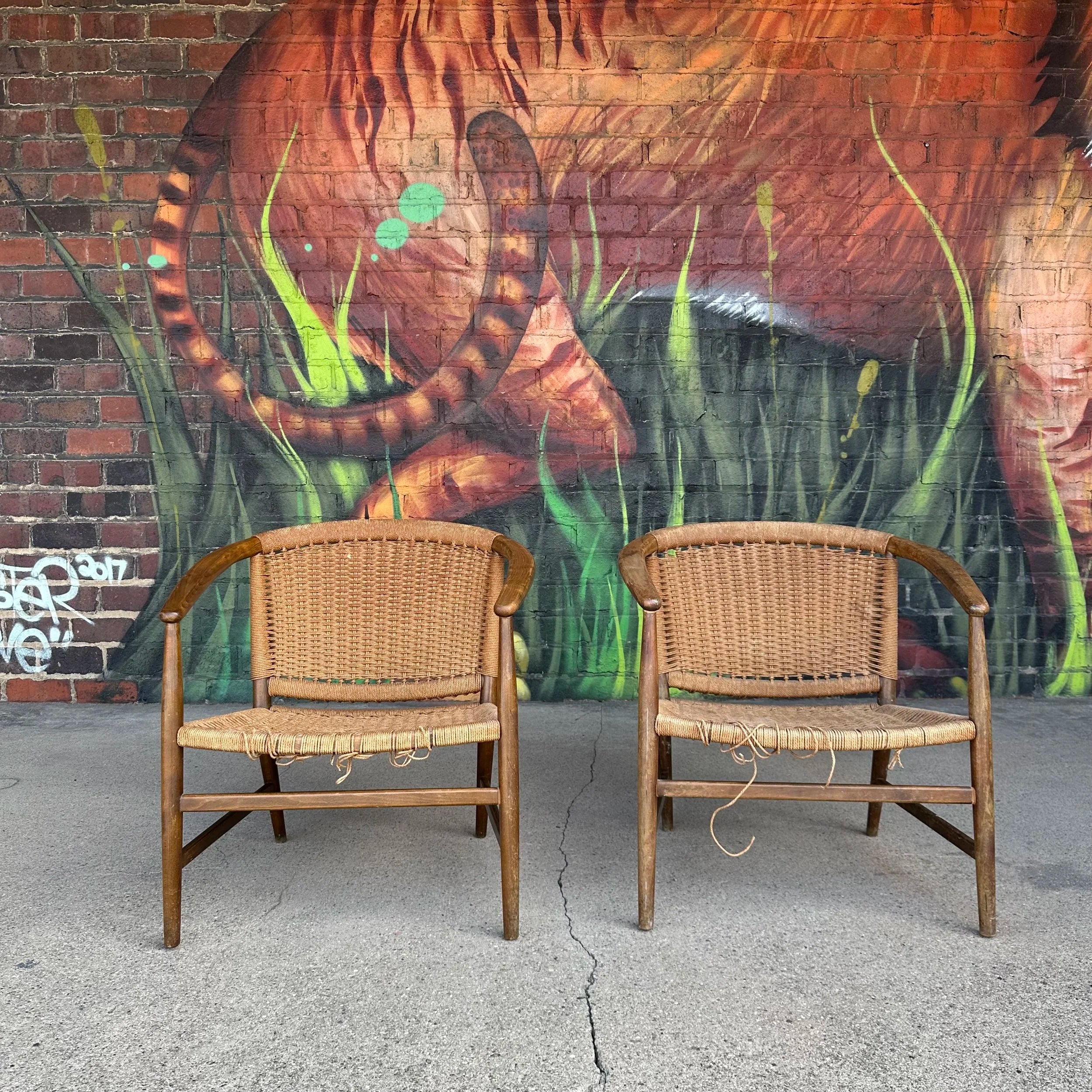 Pair of Illum Wikkelsø Danish Modern Accent Chairs