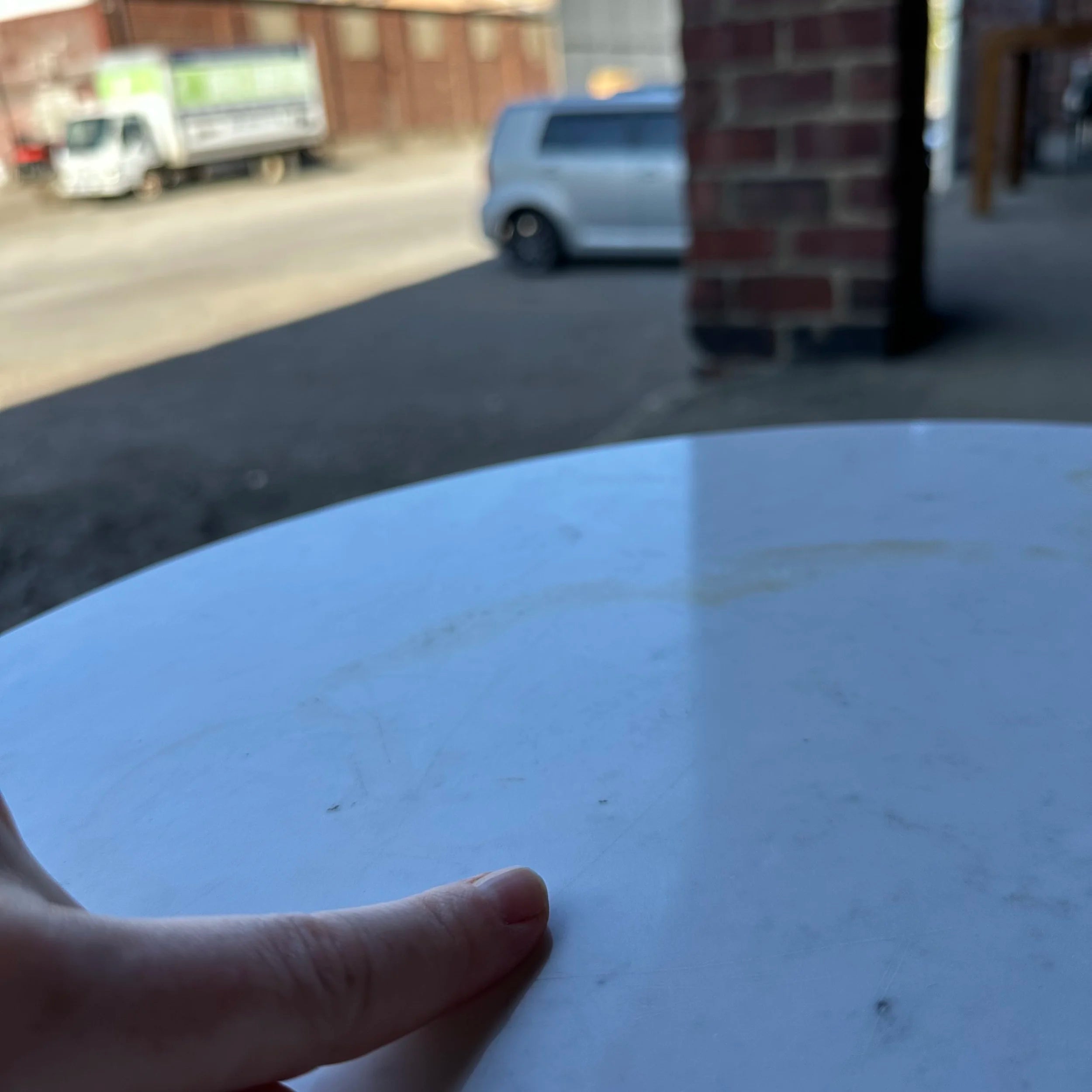Italian Palladio Accent Table With Round Carrara Marble Top