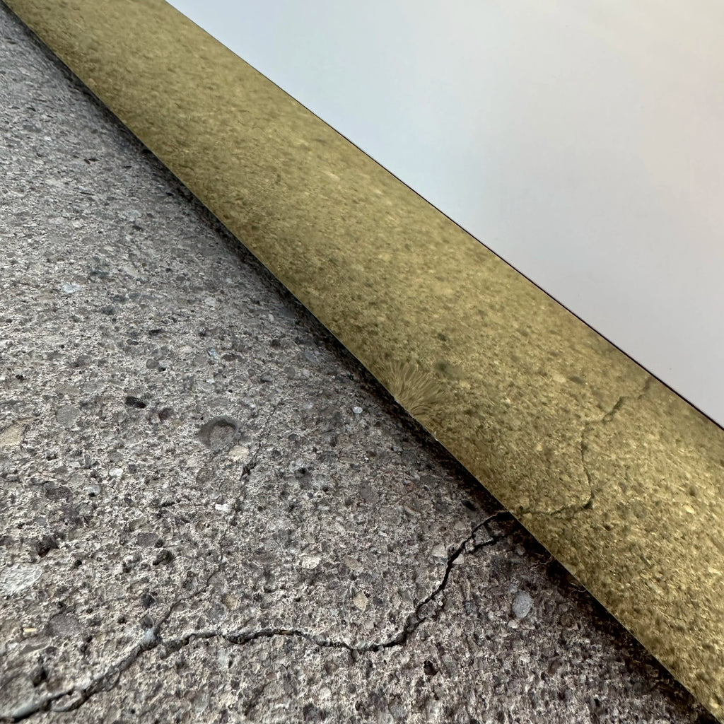 Postmodern Springer-Style Waterfall Edge Coffee Table Brass Capped