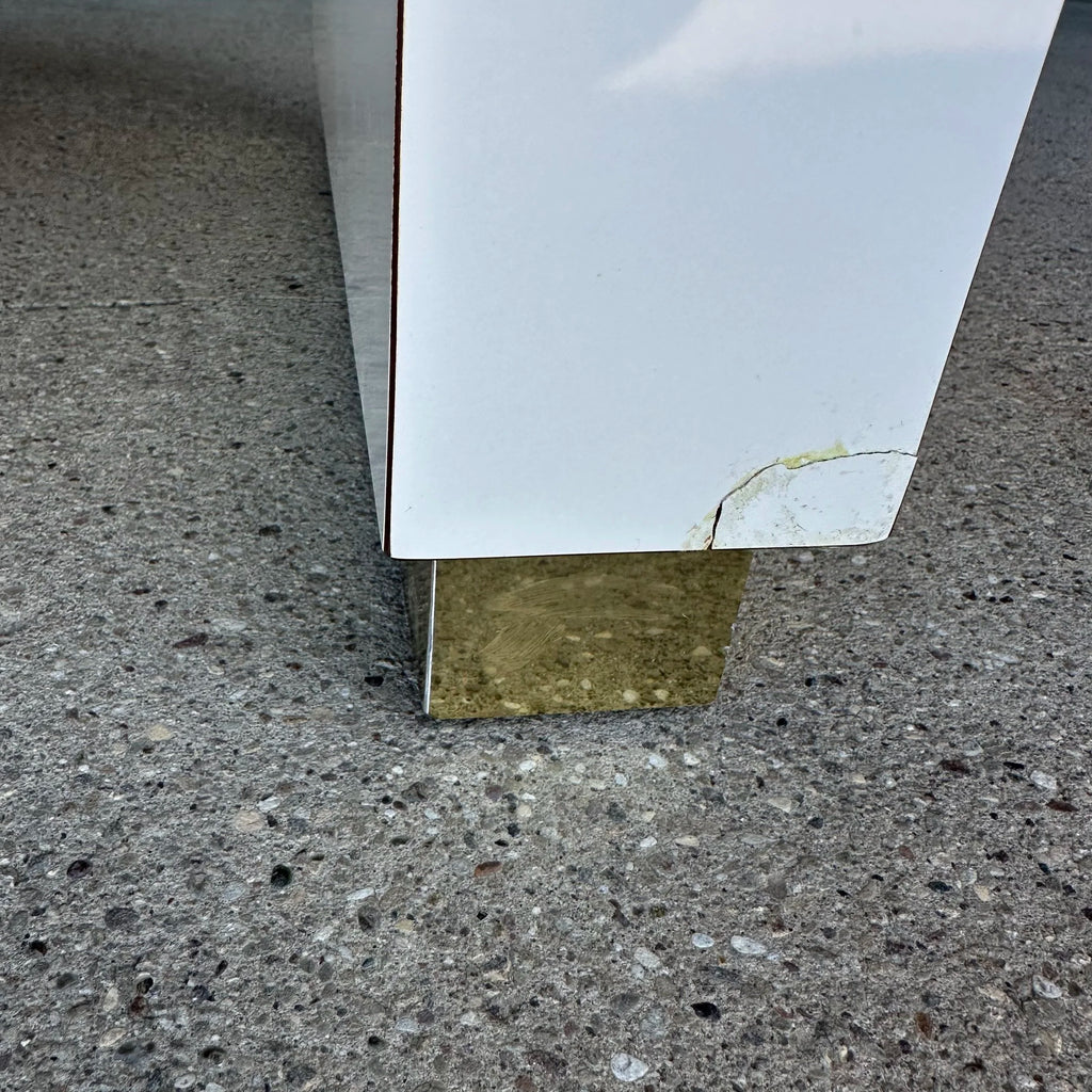 Postmodern Springer-Style Waterfall Edge Coffee Table Brass Capped
