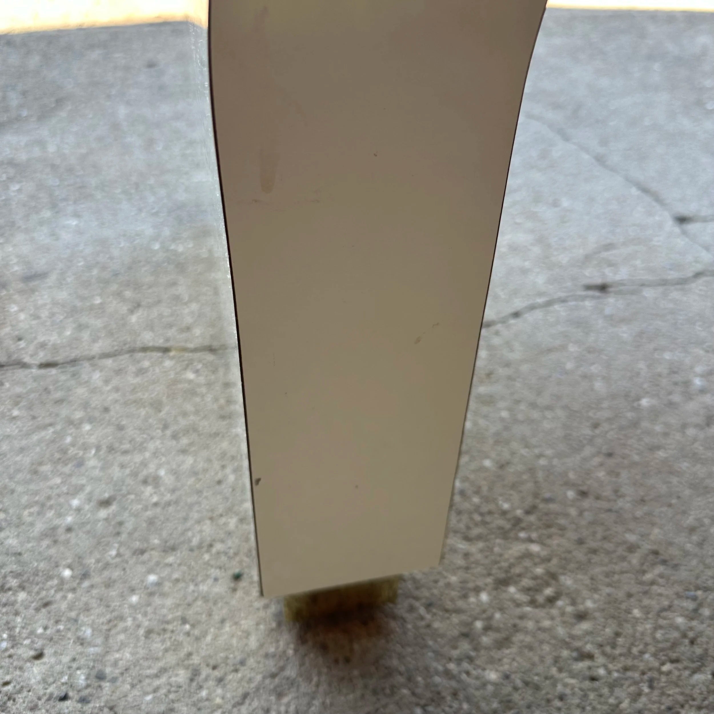 Postmodern Springer-Style Waterfall Edge Coffee Table Brass Capped
