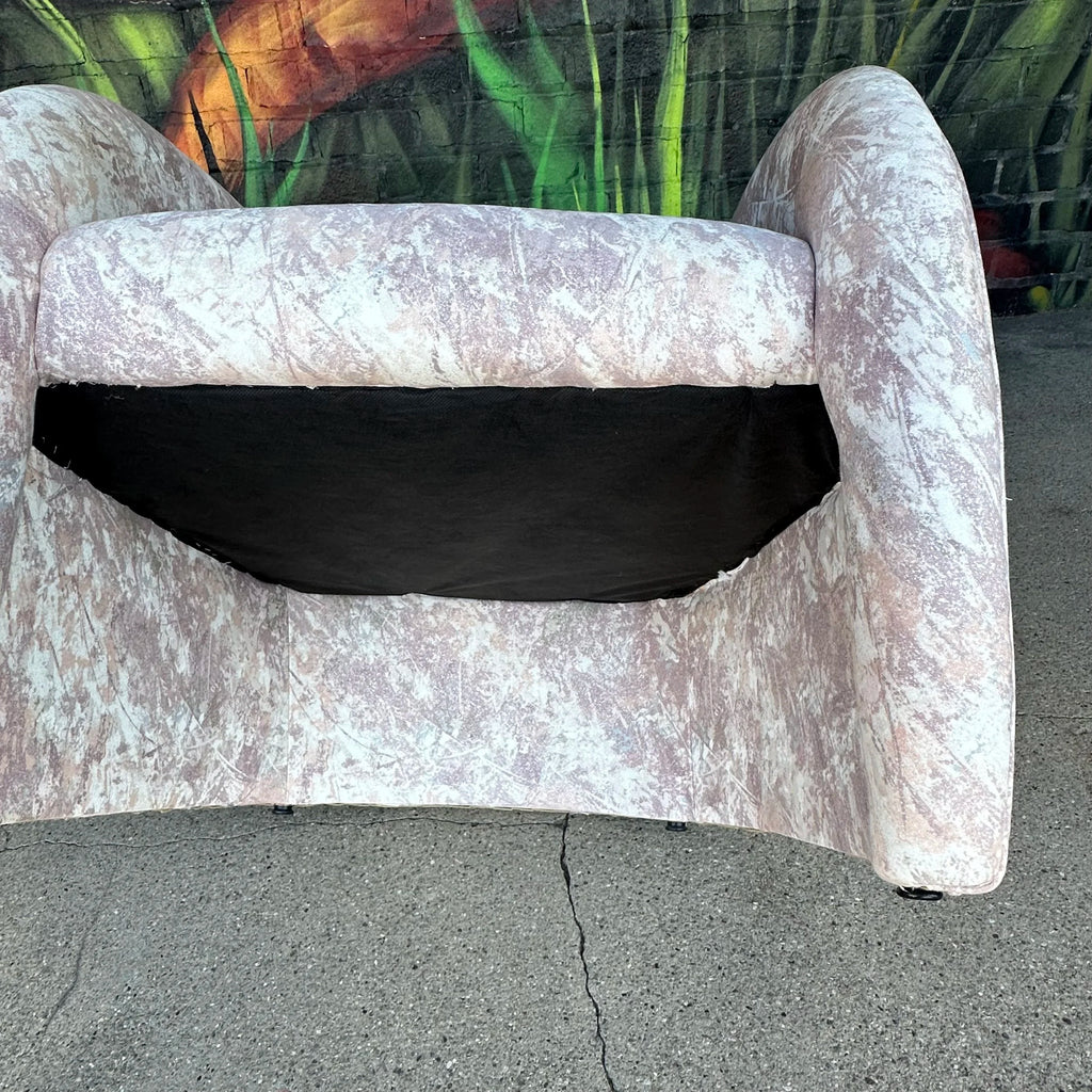 1980s Postmodern Brayton International Barrel-Backed Lounge Chair