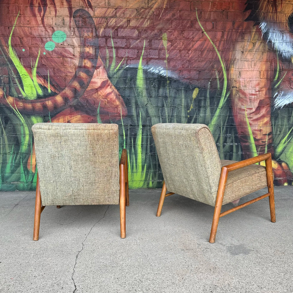 Pair of Vintage Mid-Century Leslie Diamond for Conant Ball Lounge Chairs